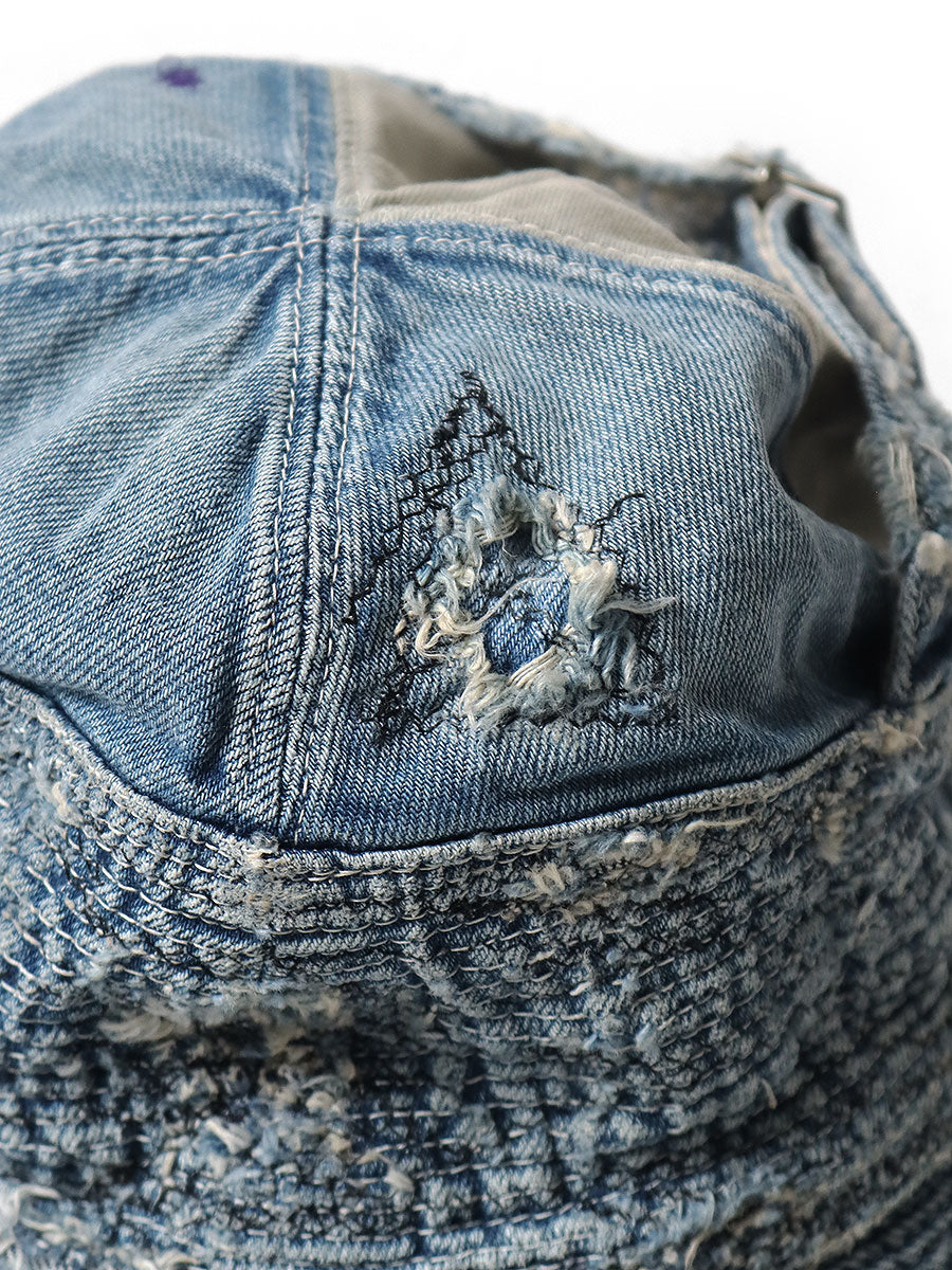 Kapital 11.5oz Denim “The Old Man & The Sea” Hat (Distressed Remake)