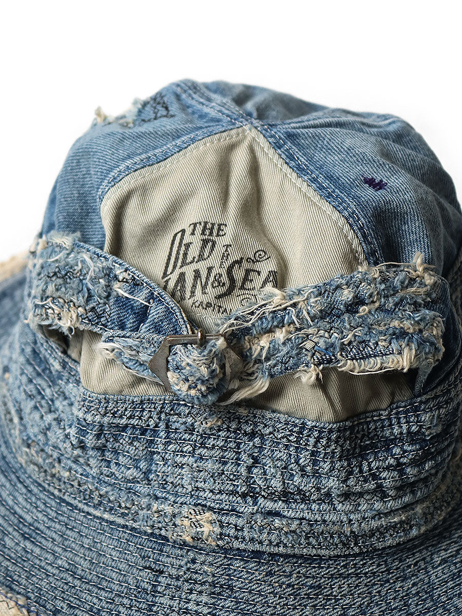 Kapital 11.5oz Denim “The Old Man & The Sea” Hat (Distressed Remake)
