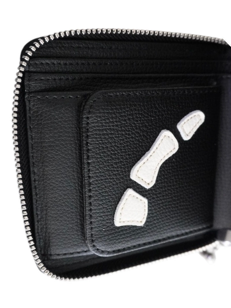 Kapital Thumbs Up Bone Hand Zip Wallet