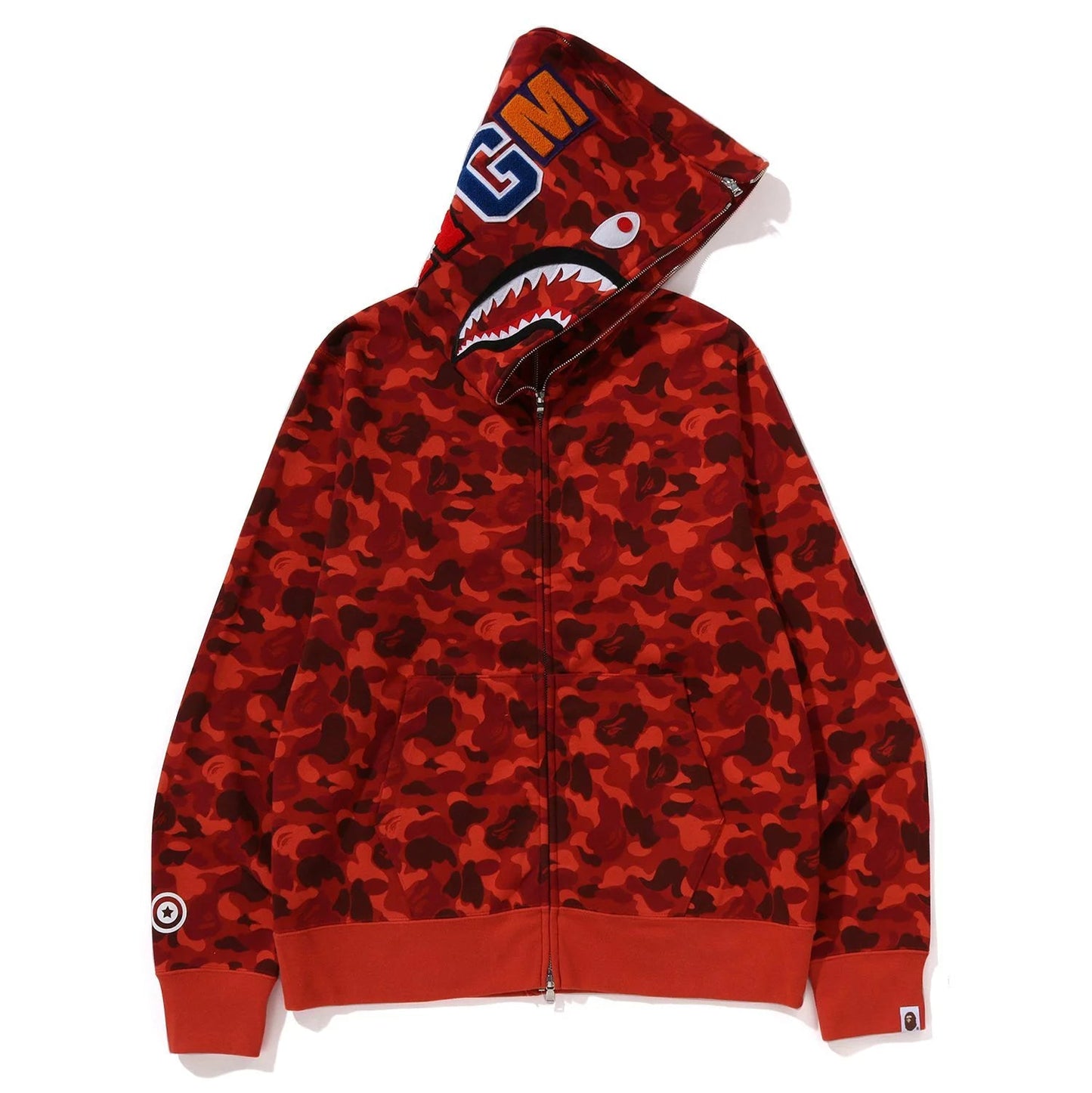 BAPE RAKUTEN CAMO SEPARATE SHARK FULL ZIP HOODIE