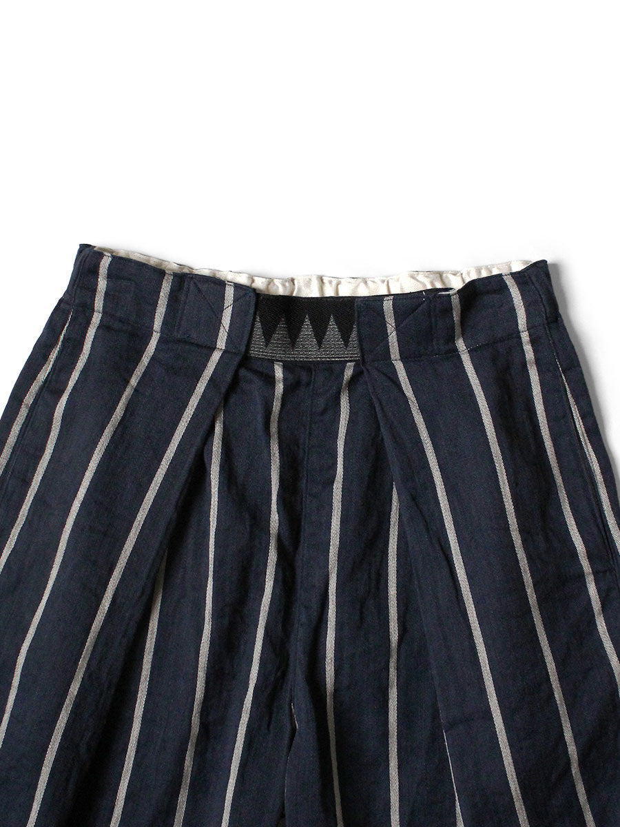 Kapital Linen Phillies Stripe Easy Beach Go Shorts