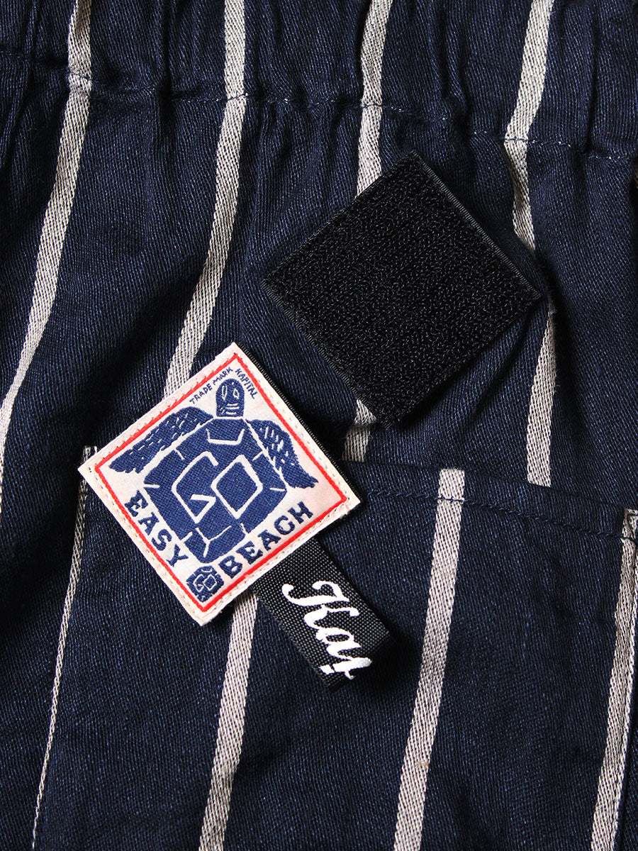 Kapital Linen Phillies Stripe Easy Beach Go Shorts