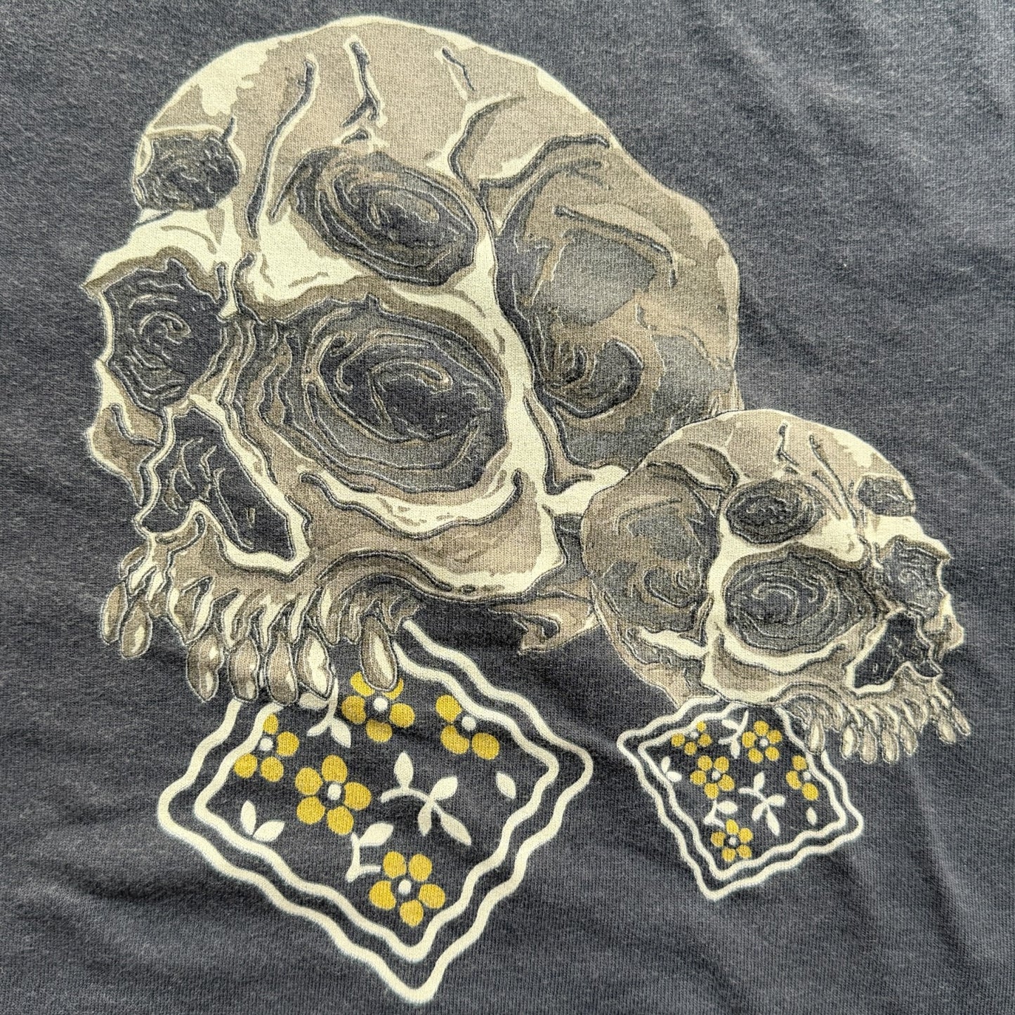 Kapital Jersey Crew T-Shirt (Peckish Rain Skull Print)