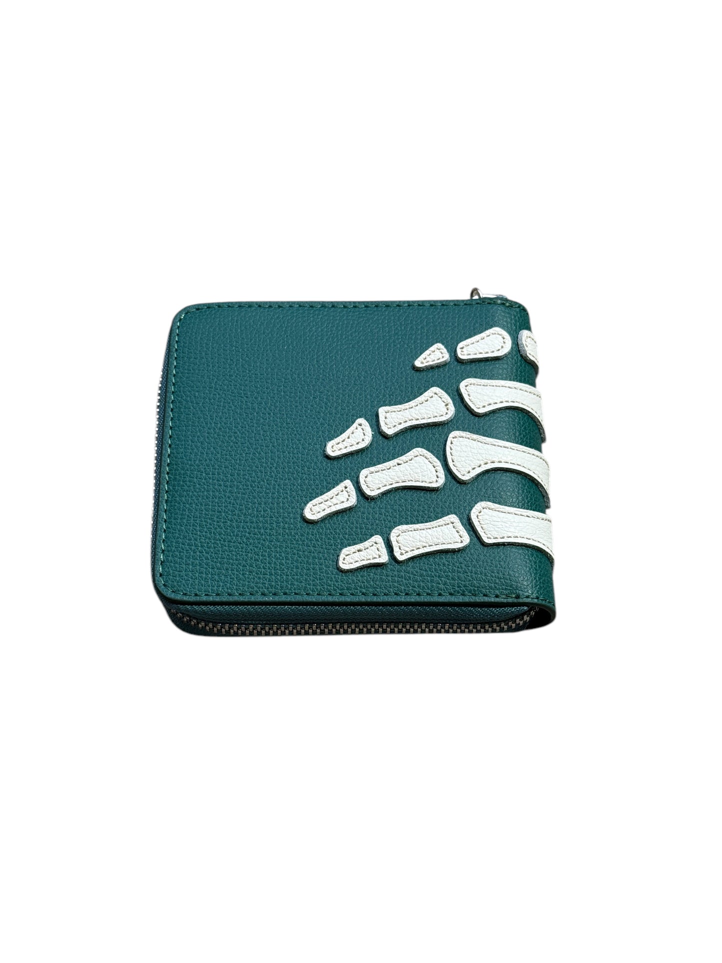 Kapital Thumbs Up Bone Hand Zip Wallet