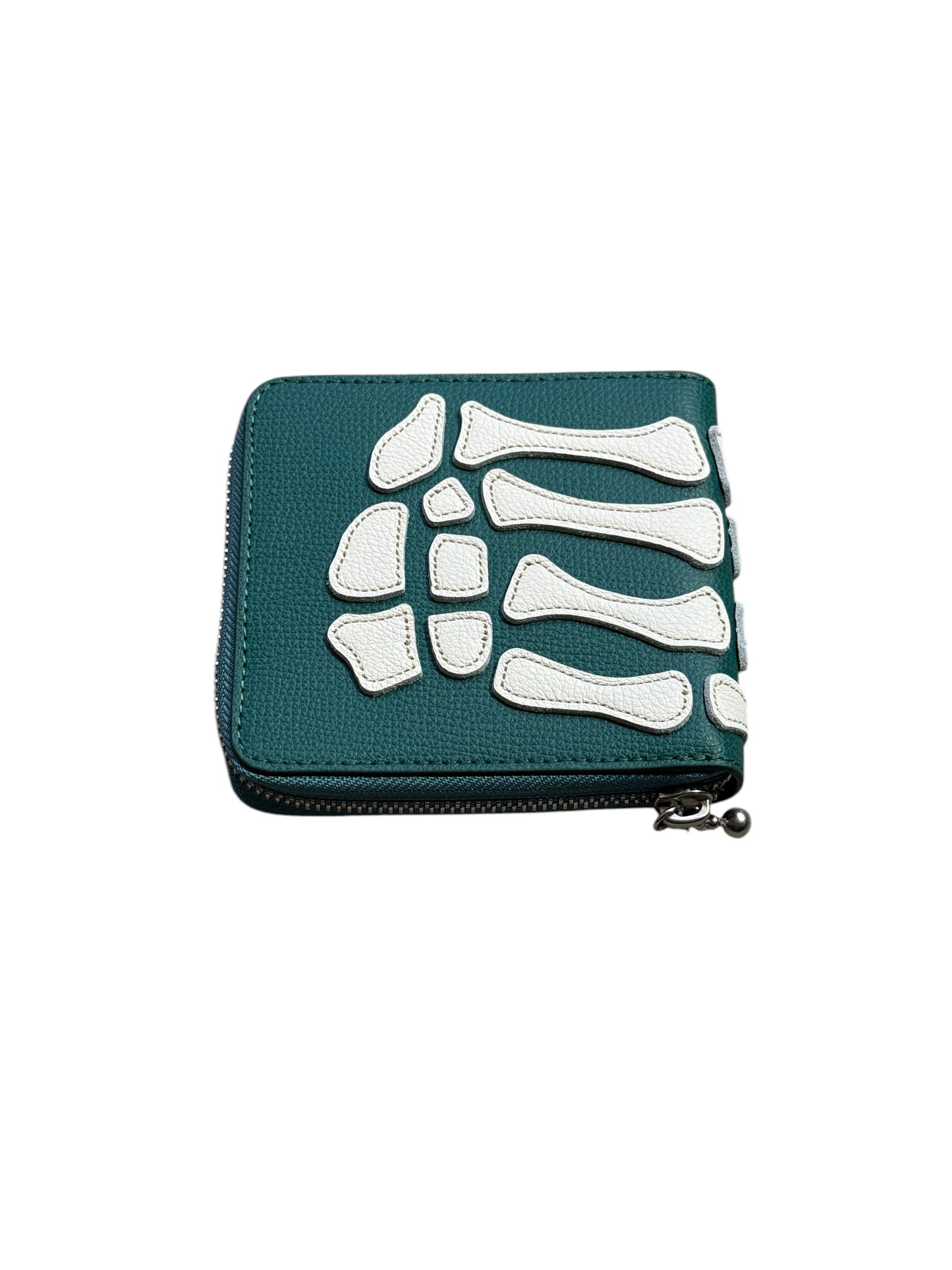 Kapital Thumbs Up Bone Hand Zip Wallet
