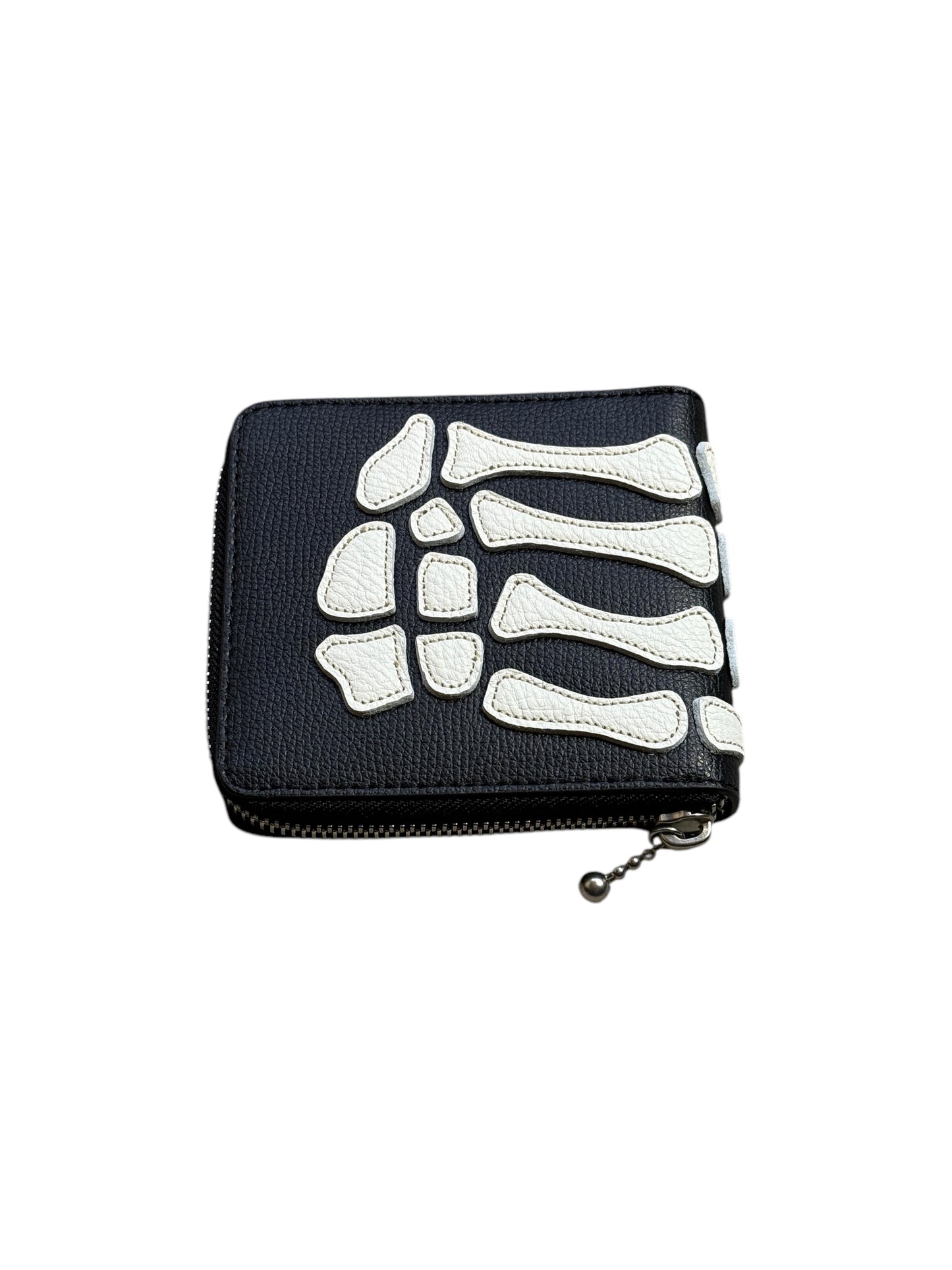 Kapital Thumbs Up Bone Hand Zip Wallet