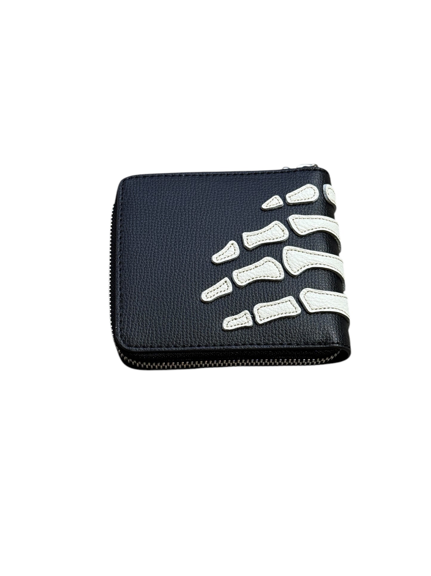 Kapital Thumbs Up Bone Hand Zip Wallet