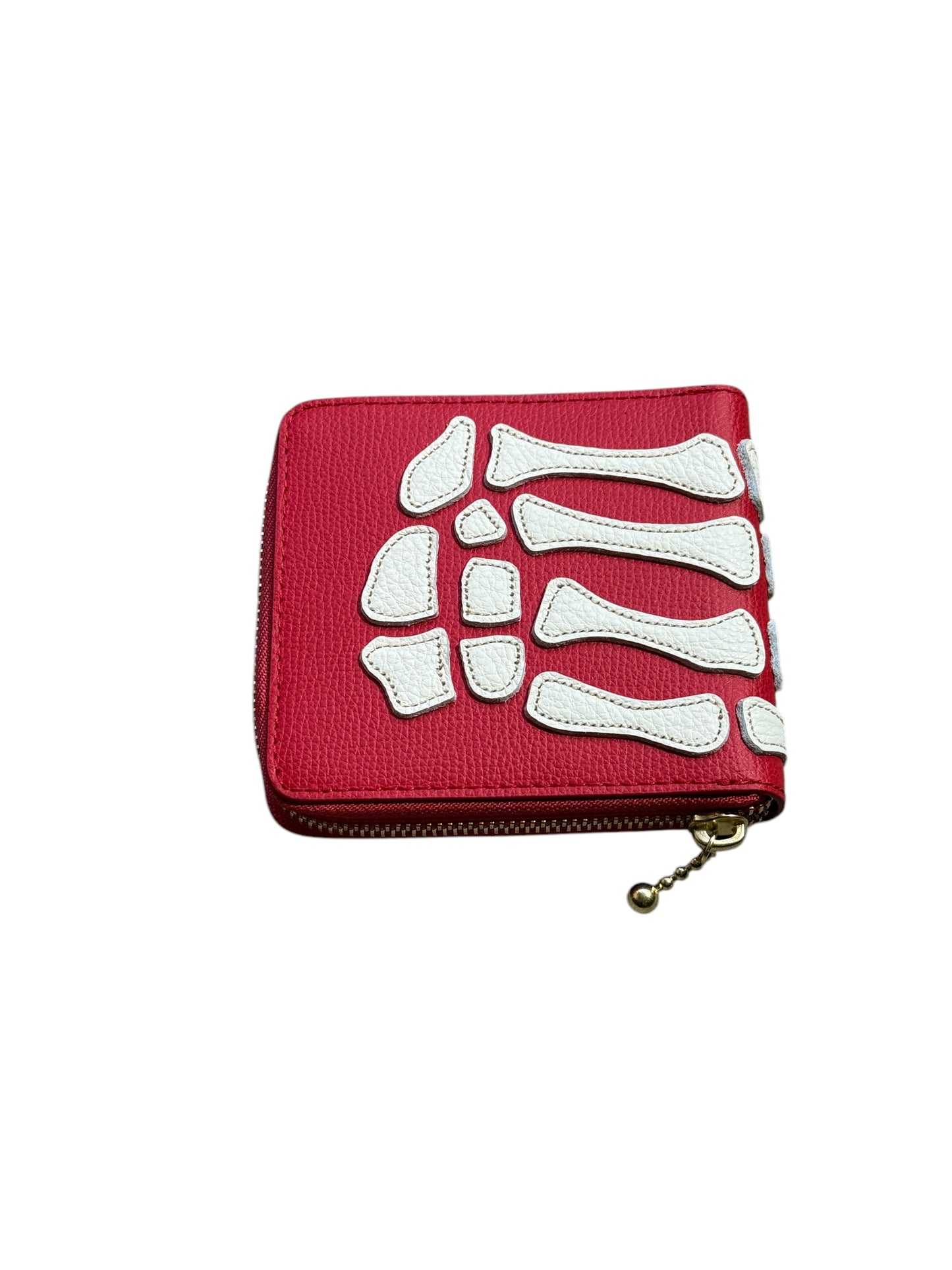 Kapital Thumbs Up Bone Hand Zip Wallet