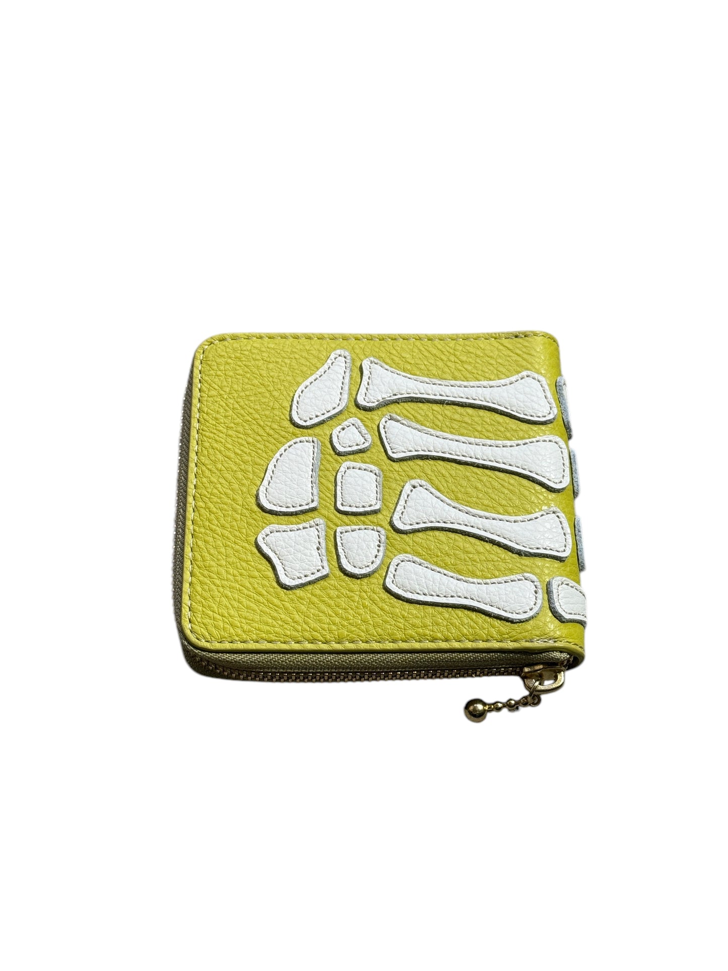 Kapital Thumbs Up Bone Hand Zip Wallet