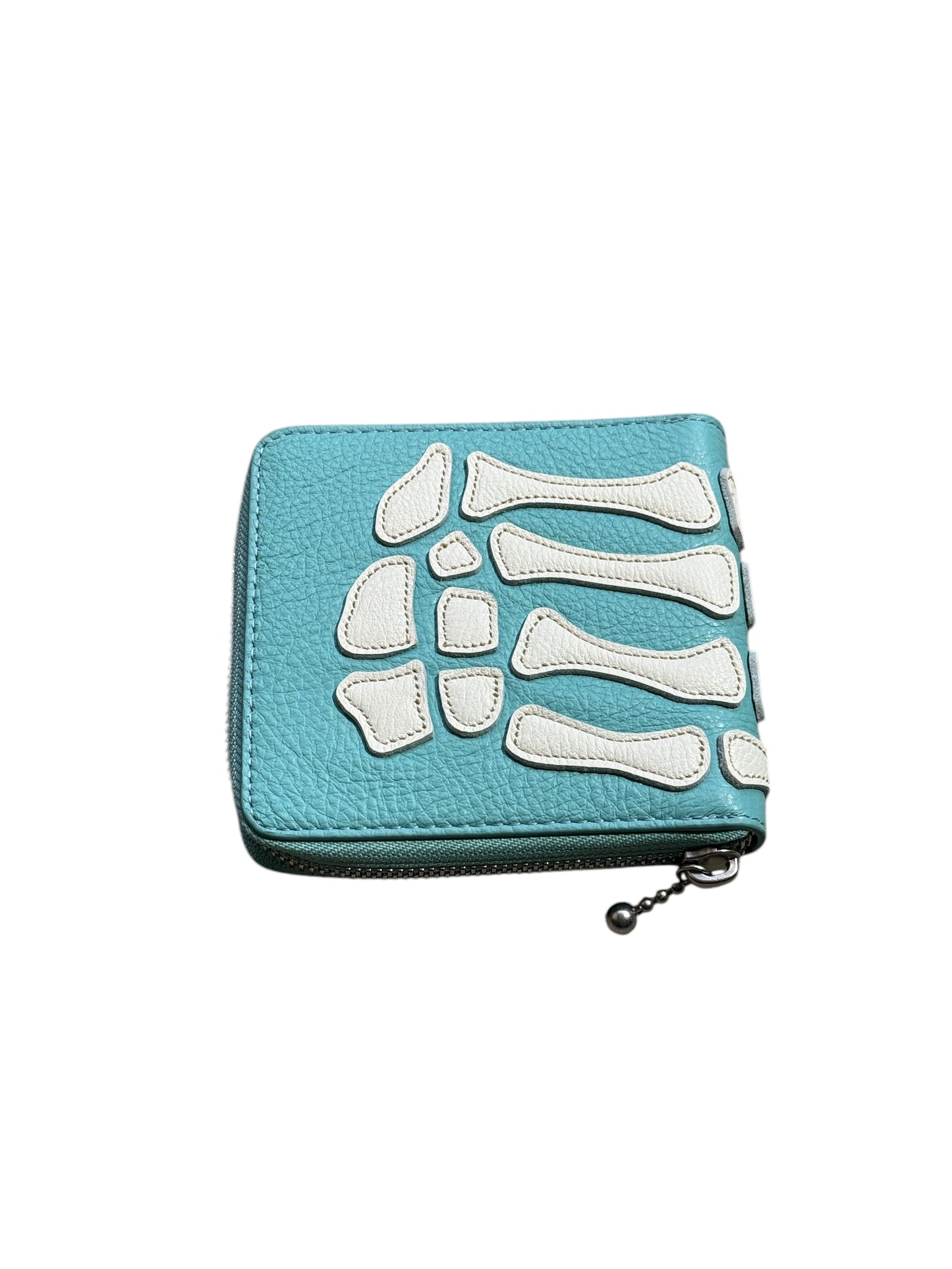 Kapital Thumbs Up Bone Hand Zip Wallet
