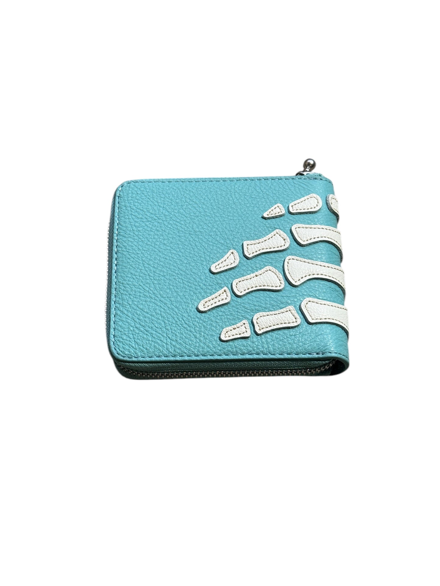 Kapital Thumbs Up Bone Hand Zip Wallet