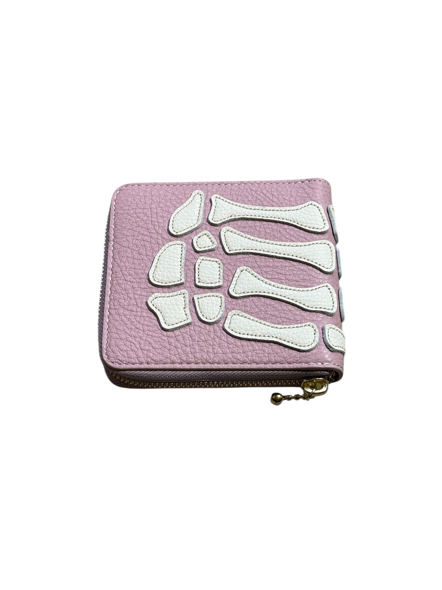 Kapital Thumbs Up Bone Hand Zip Wallet