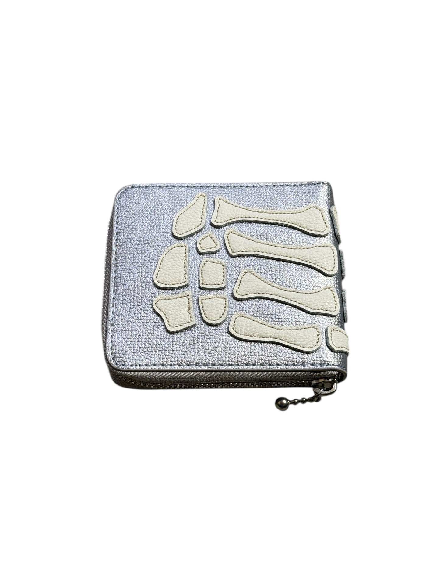 Kapital Thumbs Up Bone Hand Zip Wallet