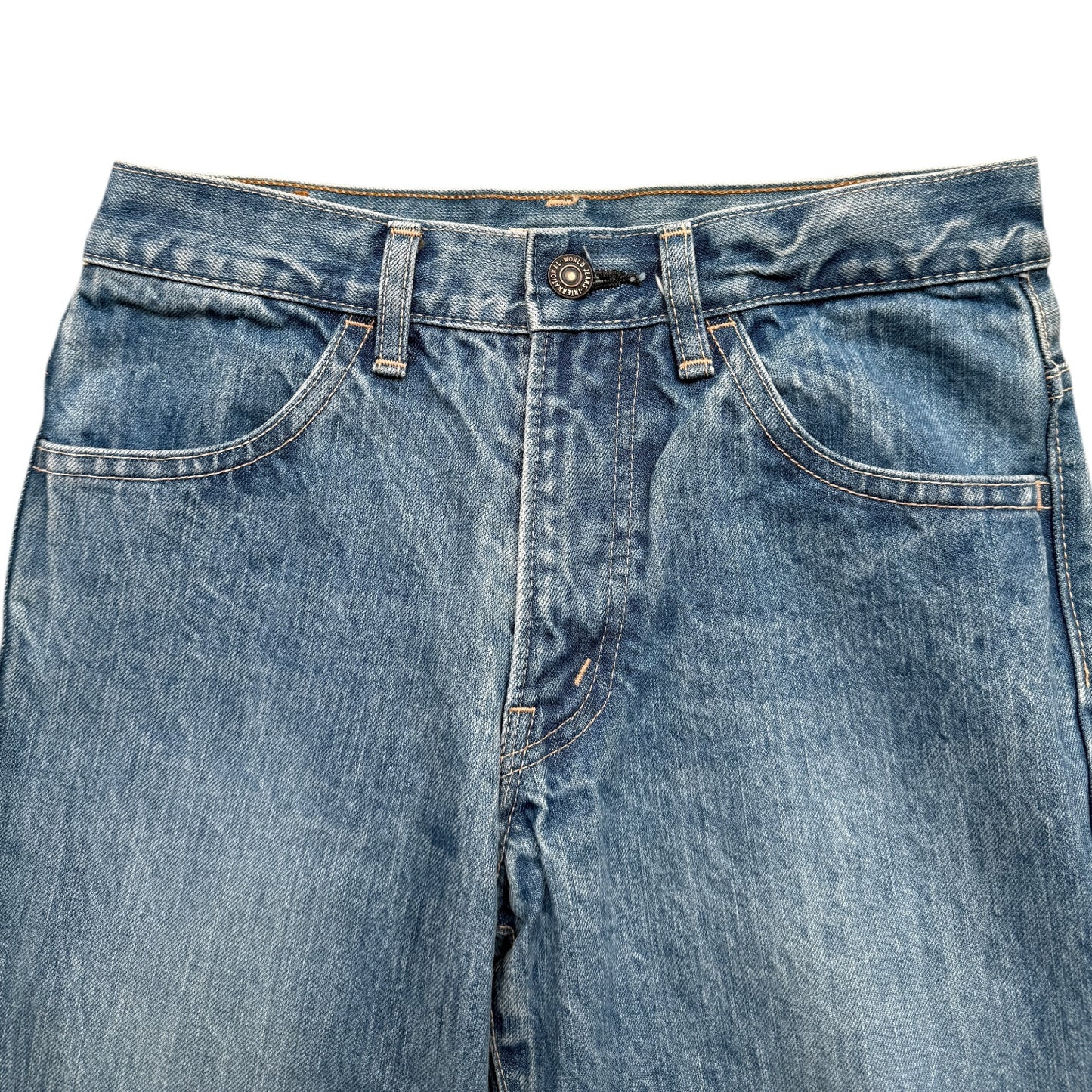 Kapital Kountry Vintage Washed Denim Super Flare Pants (2016)