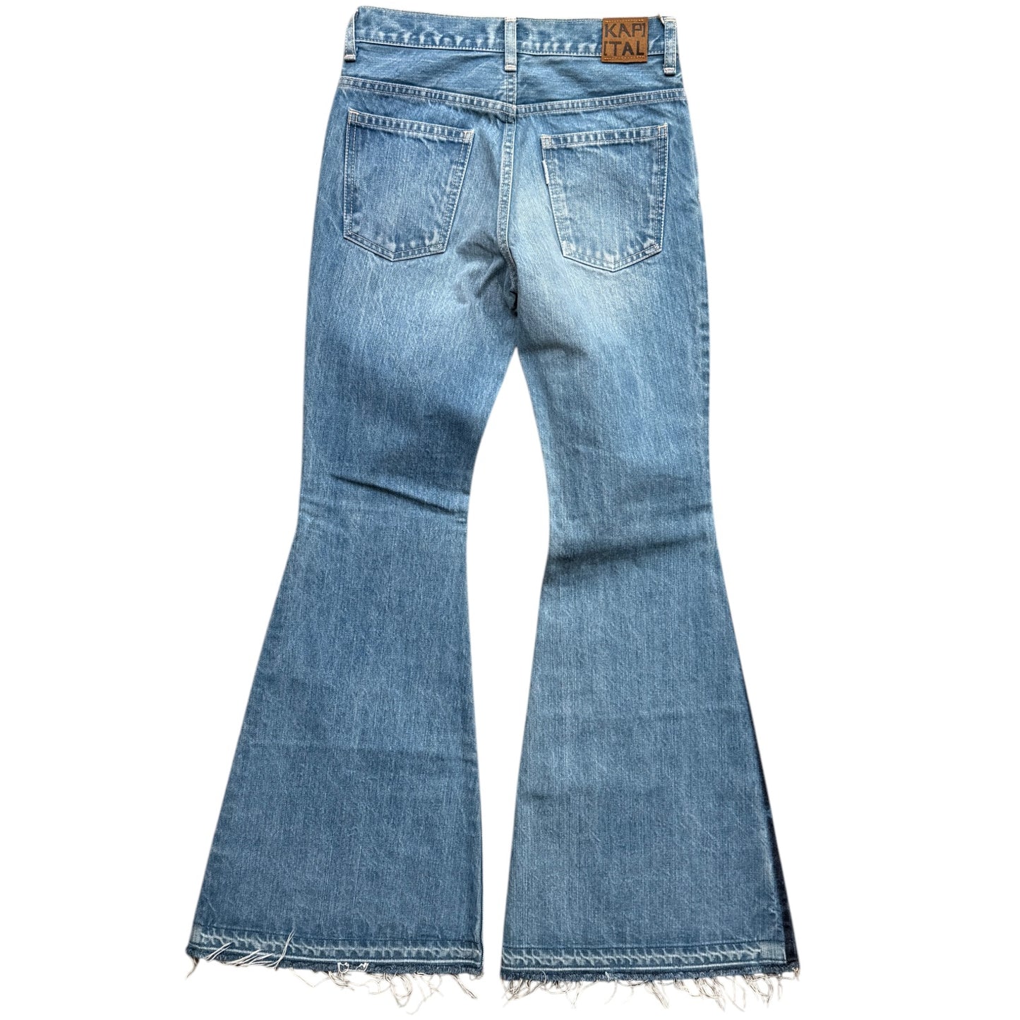 Kapital Kountry Vintage Washed Denim Super Flare Pants (2016)
