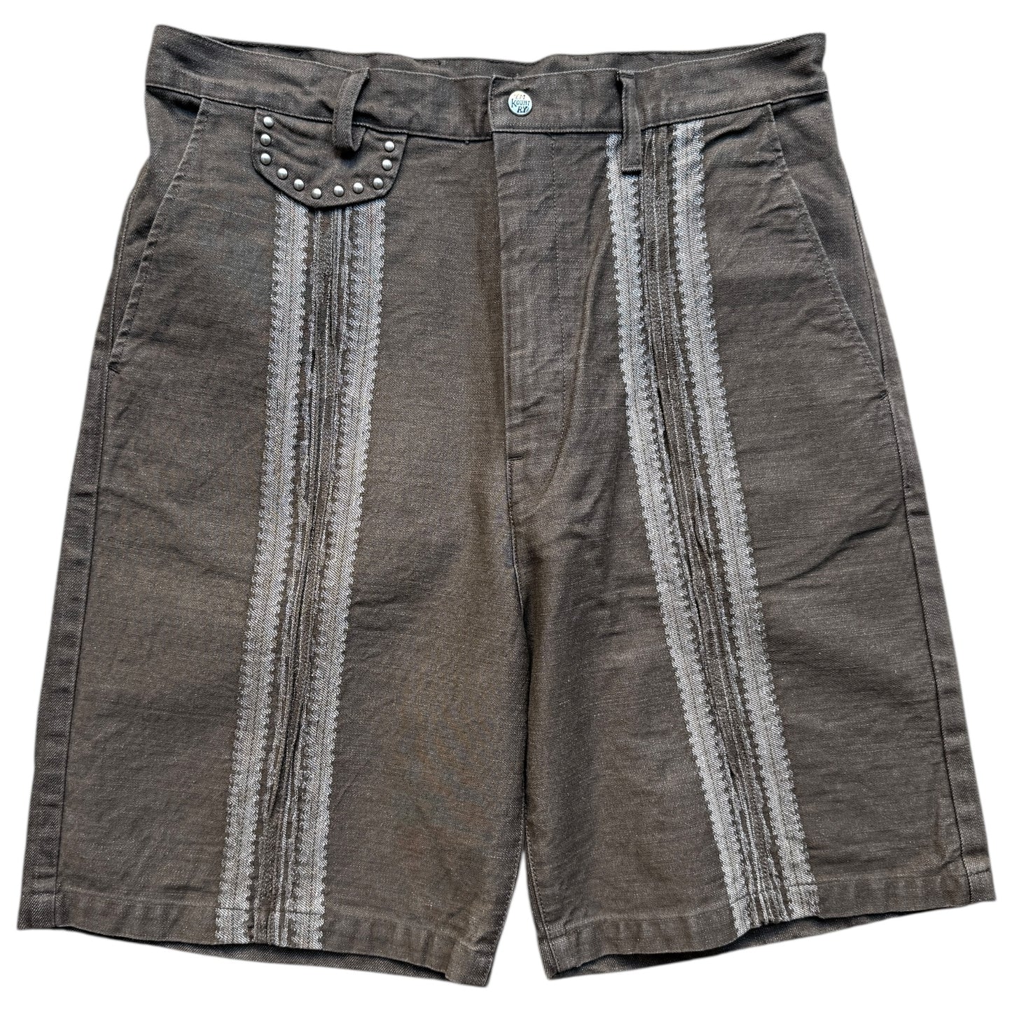 Kapital 12oz Yagasuri Jacquard Denim Shorts