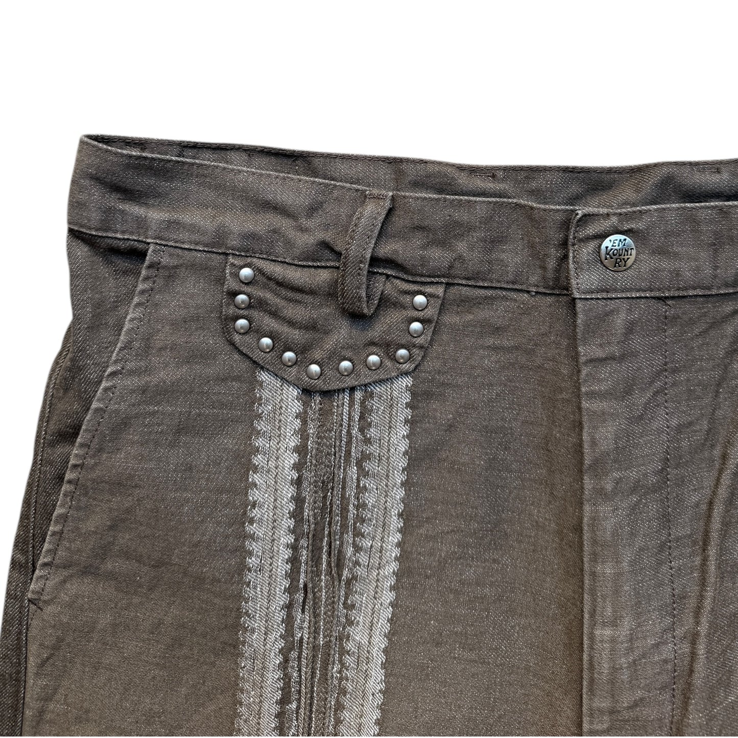 Kapital 12oz Yagasuri Jacquard Denim Shorts