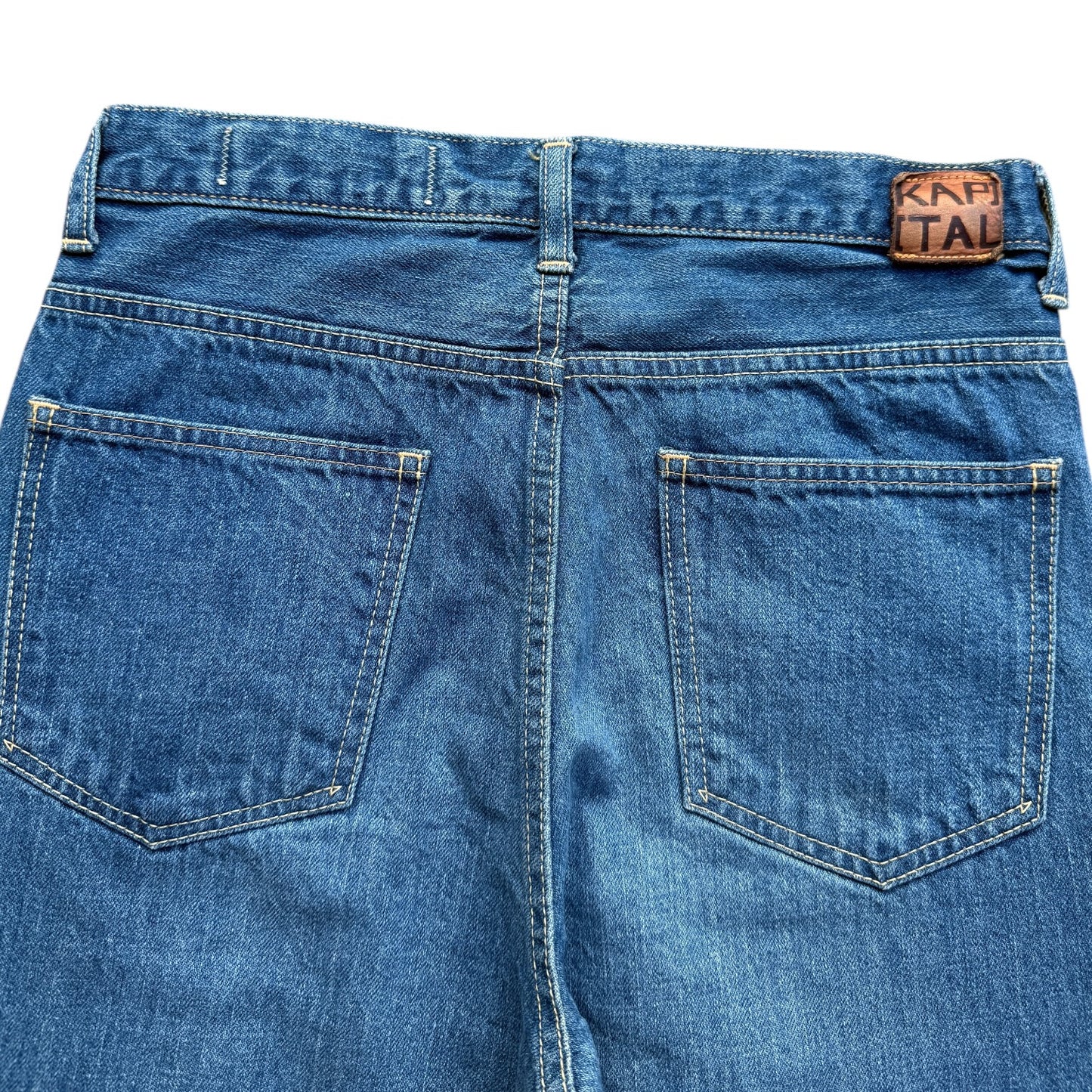 Kapital Vintage Washed Denim Flare Pants (Archive)