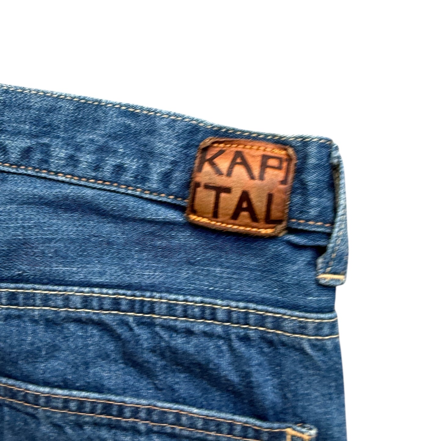 Kapital Vintage Washed Denim Flare Pants (Archive)