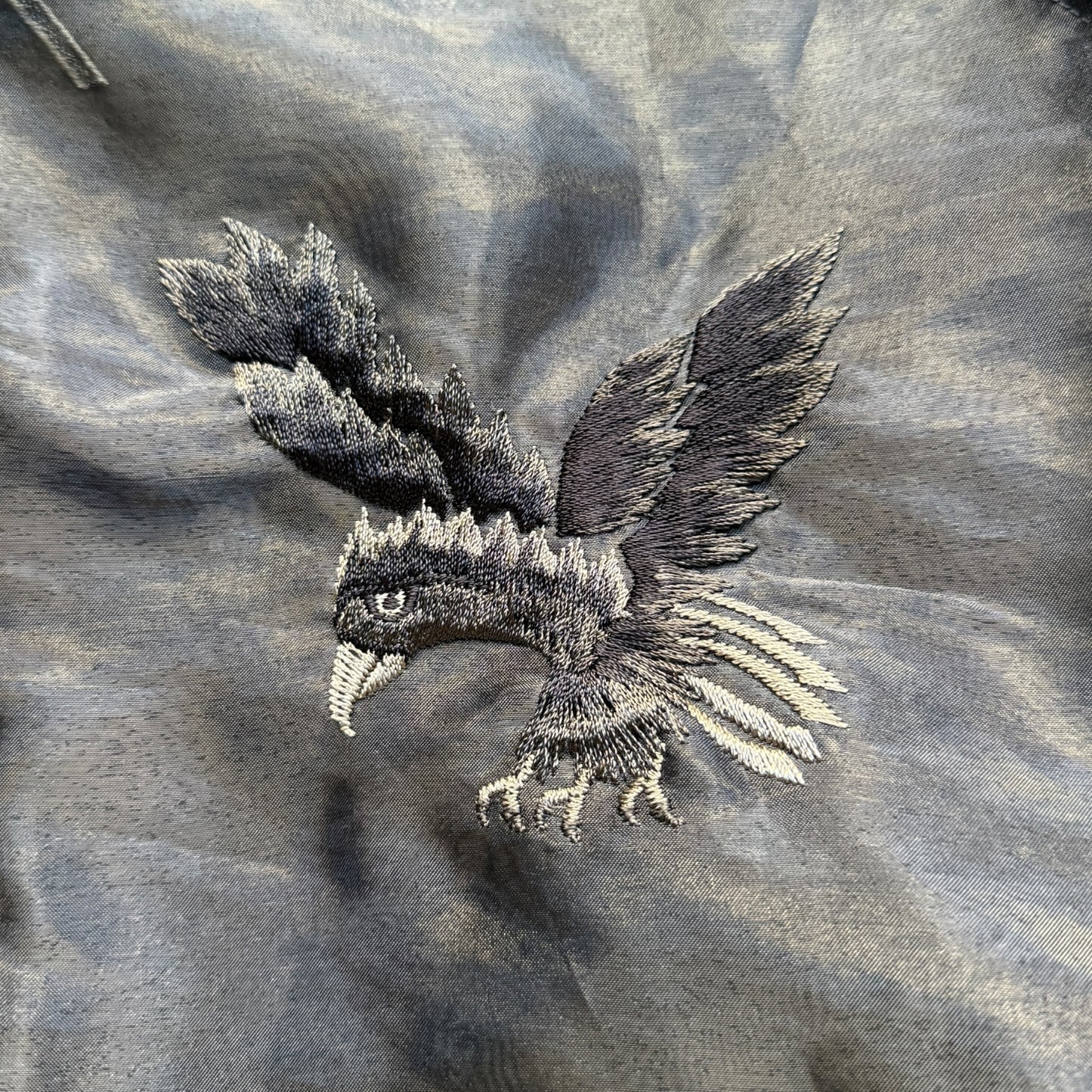 Kapital Sheer Pearl Mosquito Guard Souvenir Jacket (Crow and Skull)