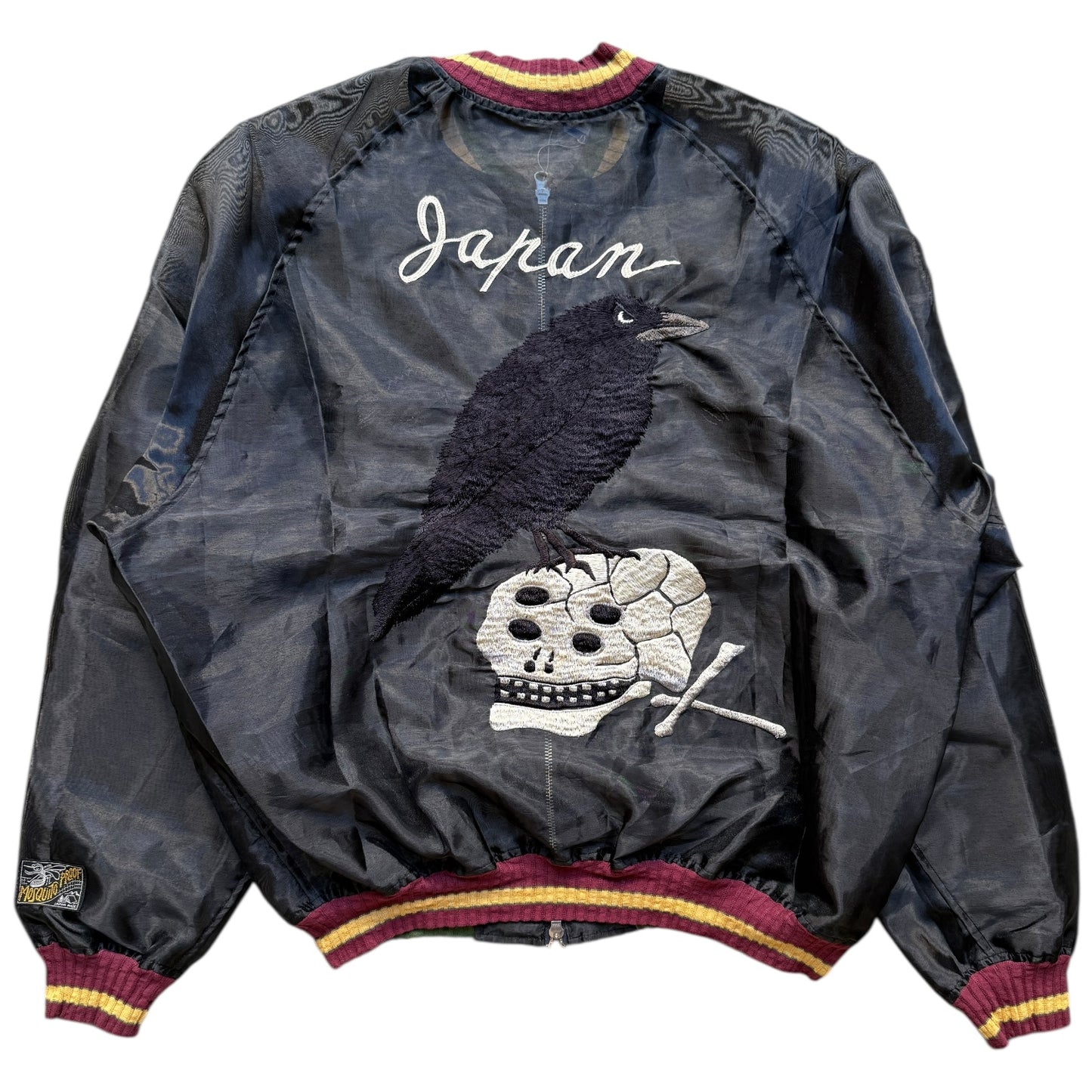 Kapital Sheer Pearl Mosquito Guard Souvenir Jacket (Crow and Skull)