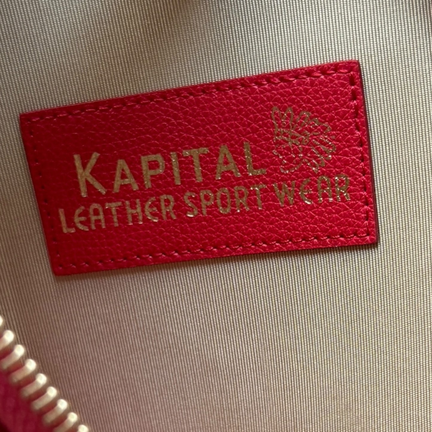 Kapital Thumbs Up Bone Hand Zip Bag