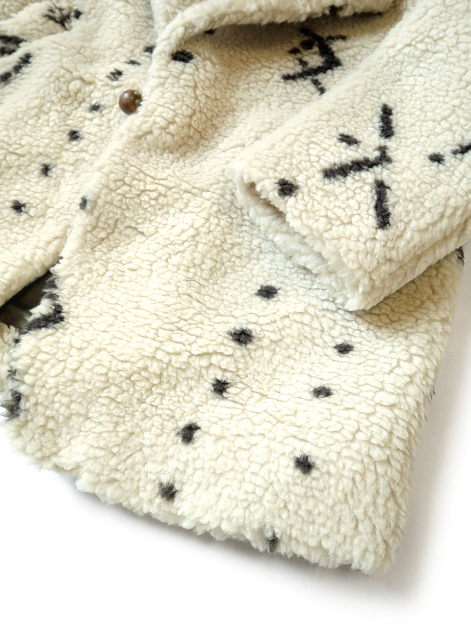Kapital Beni Ourain Pattern Boa Fleece Pea Coat