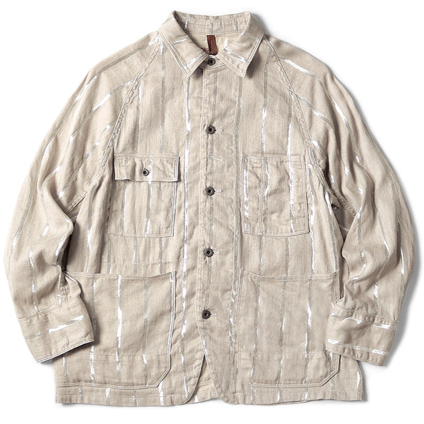 Kapital Linen Glitter Phillies Stripe Cactus Coverall