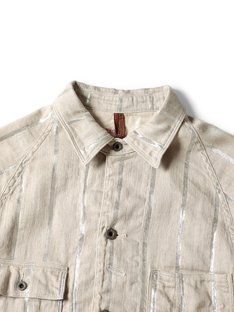 Kapital Linen Glitter Phillies Stripe Cactus Coverall