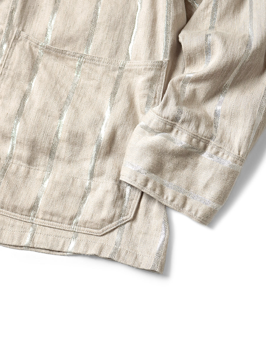 Kapital Linen Glitter Phillies Stripe Cactus Coverall