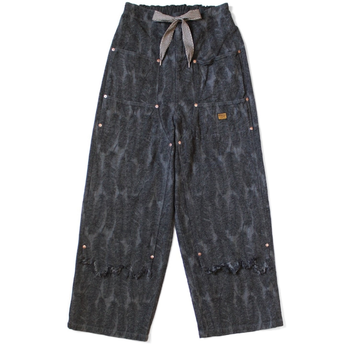 Kapital 12oz Magpie Denim Double Knee Easy Baggy Pants