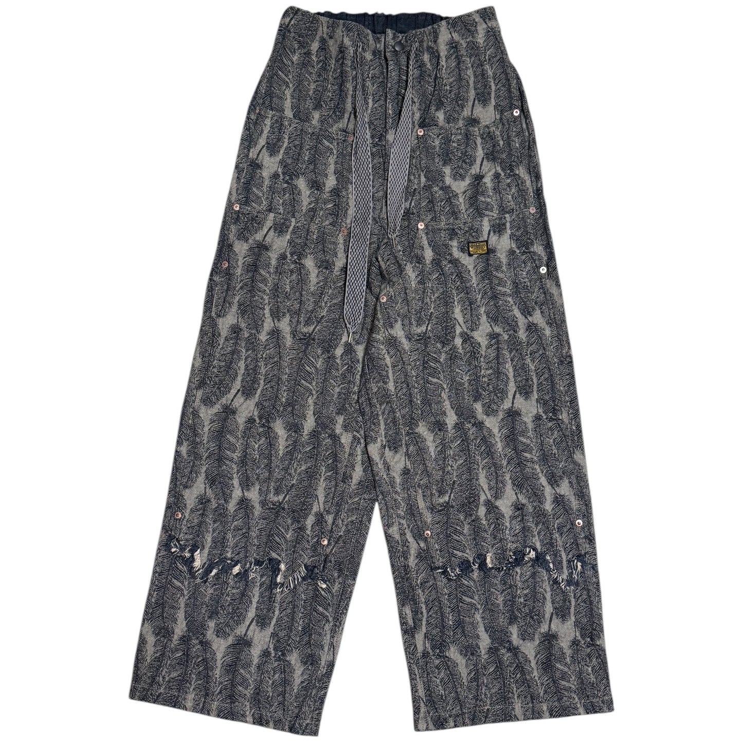 Kapital 12oz Magpie Denim Double Knee Easy Baggy Pants