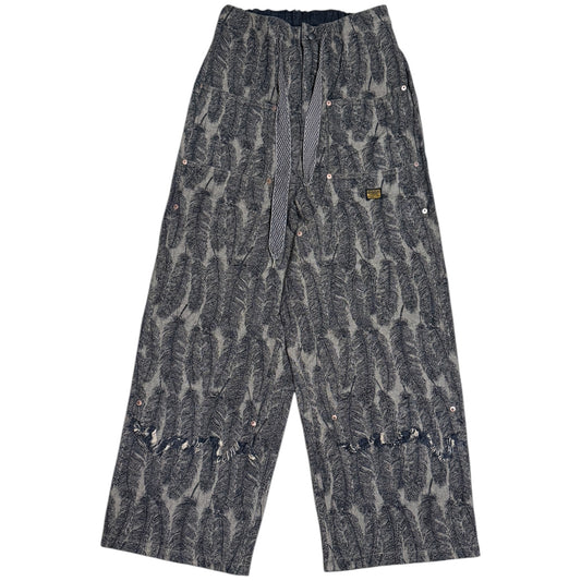 Kapital 12oz Magpie Denim Double Knee Easy Baggy Pants