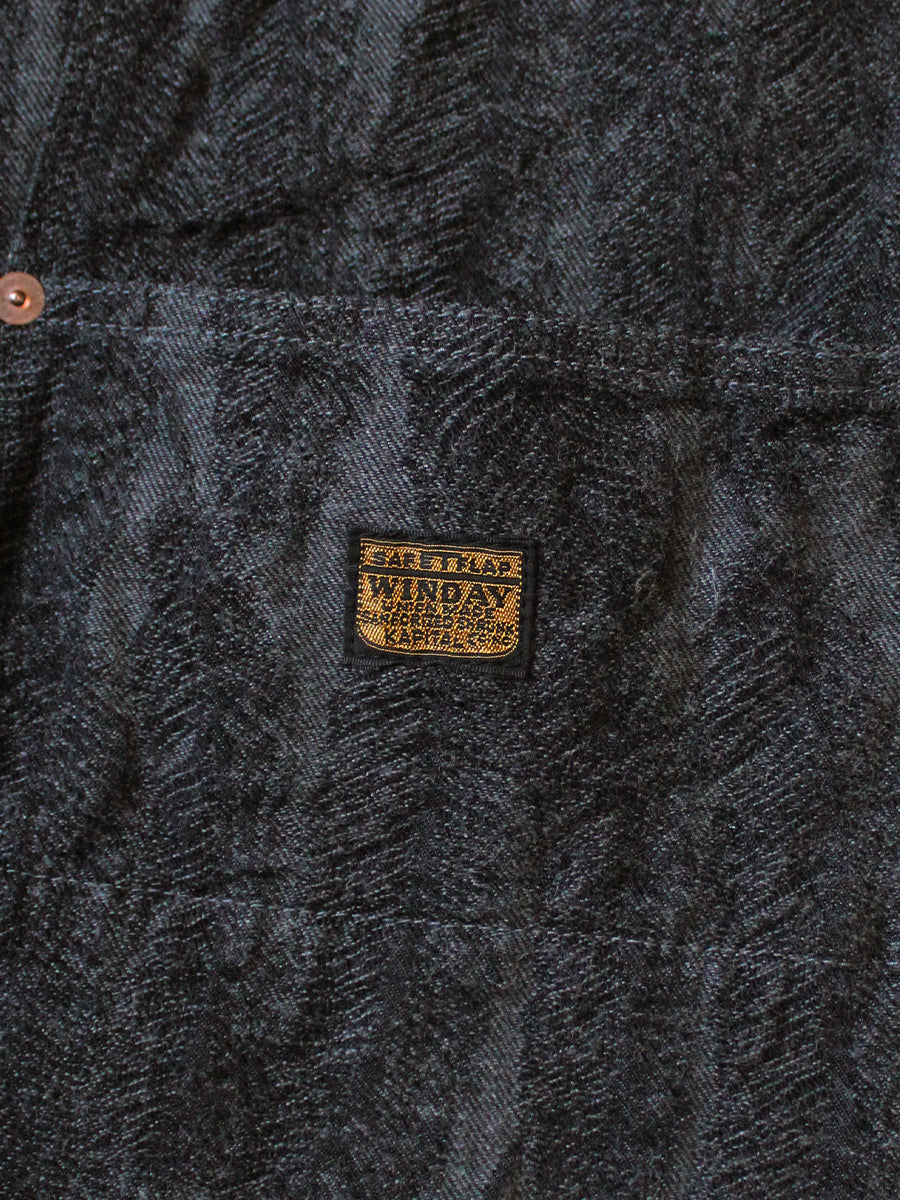 Kapital 12oz Magpie Denim Double Knee Easy Baggy Pants