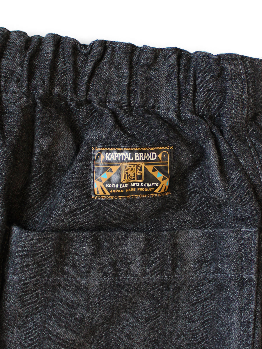 Kapital 12oz Magpie Denim Double Knee Easy Baggy Pants