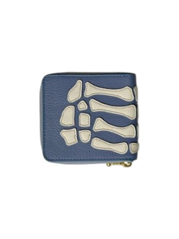 Kapital Thumbs Up Bone Hand Zip Wallet