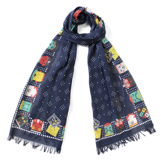 Kapital Rayon Fringe Stole (Kachina & Peckish Rainbowy)