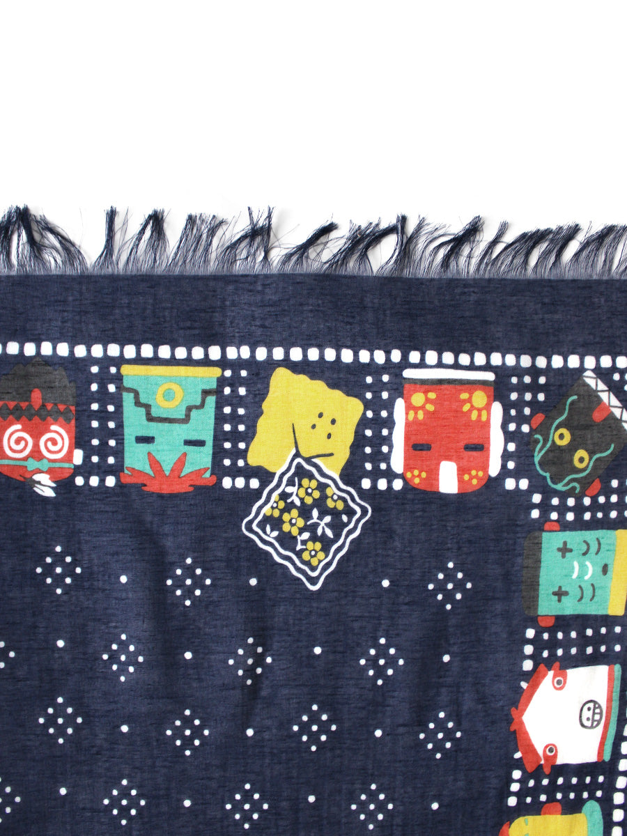 Kapital Rayon Fringe Stole (Kachina & Peckish Rainbowy)