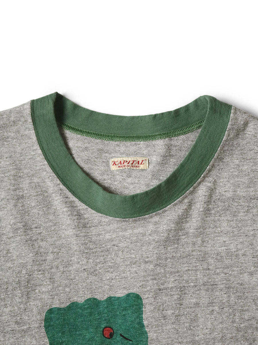 Kapital Top Jersey Ringer T-Shirt (Bitter Peckish Bowy Print)