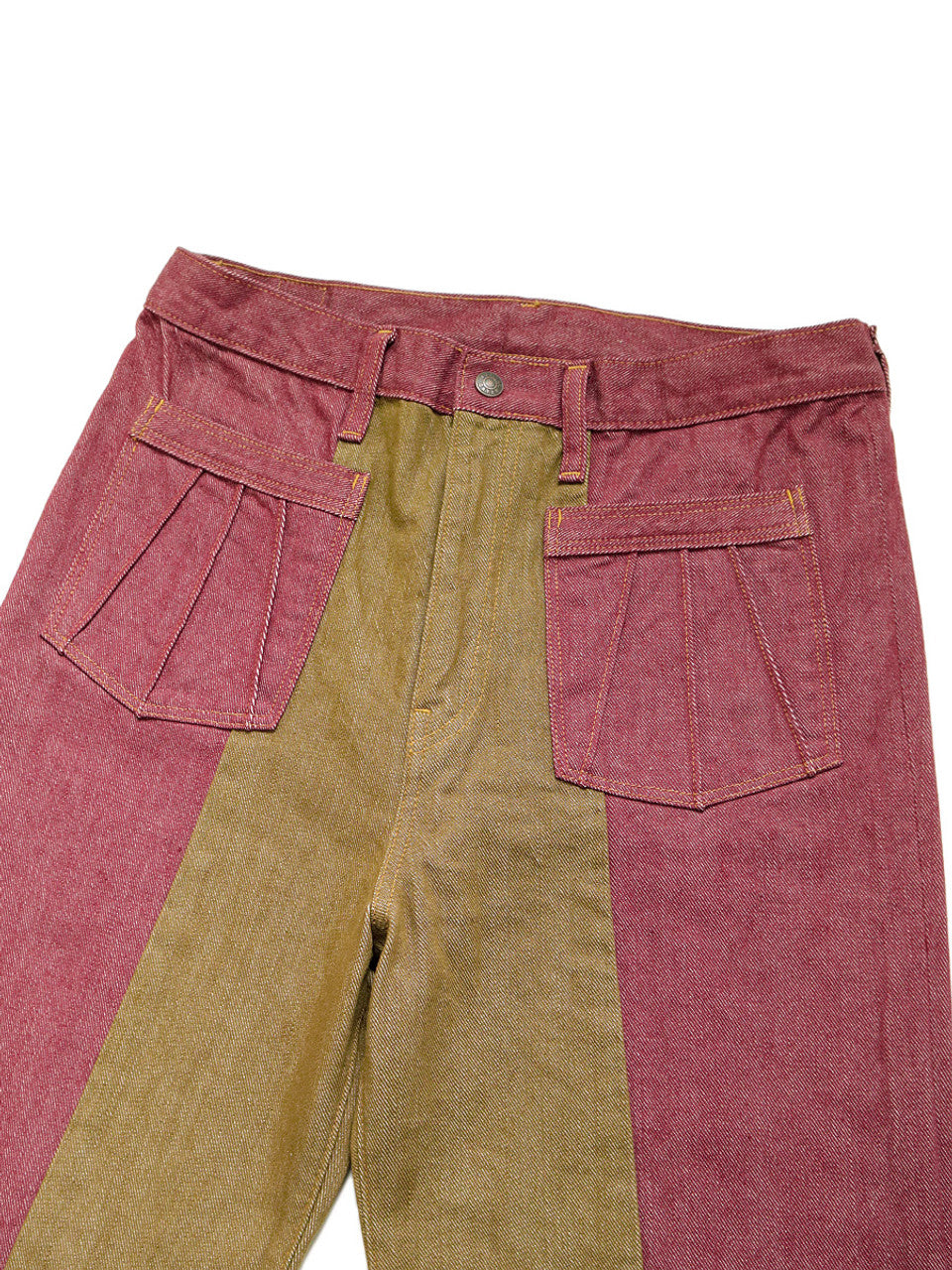 Kapital 12oz Color Denim 2 Tone Gypsy Flared Pants
