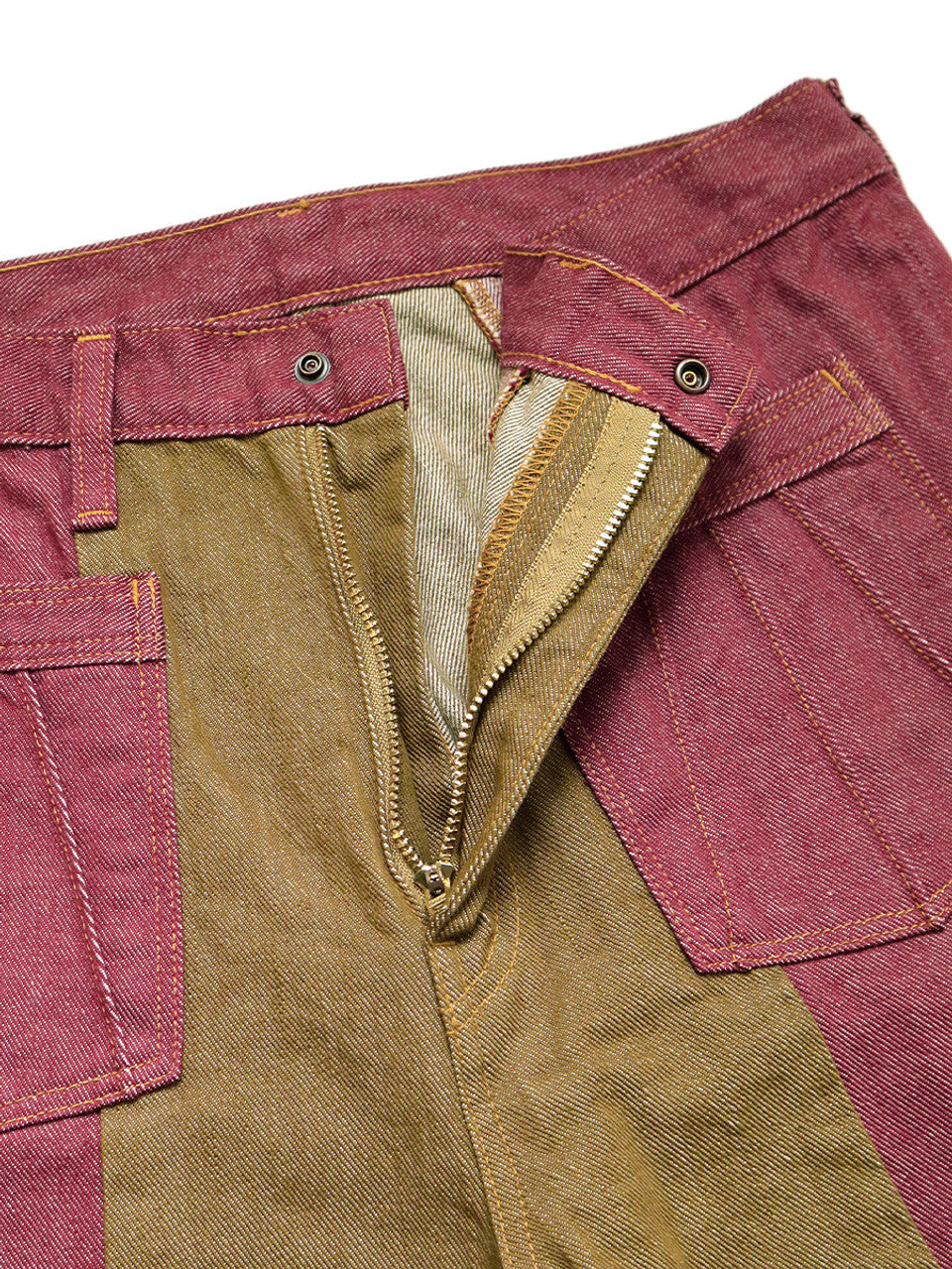 Kapital 12oz Color Denim 2 Tone Gypsy Flared Pants