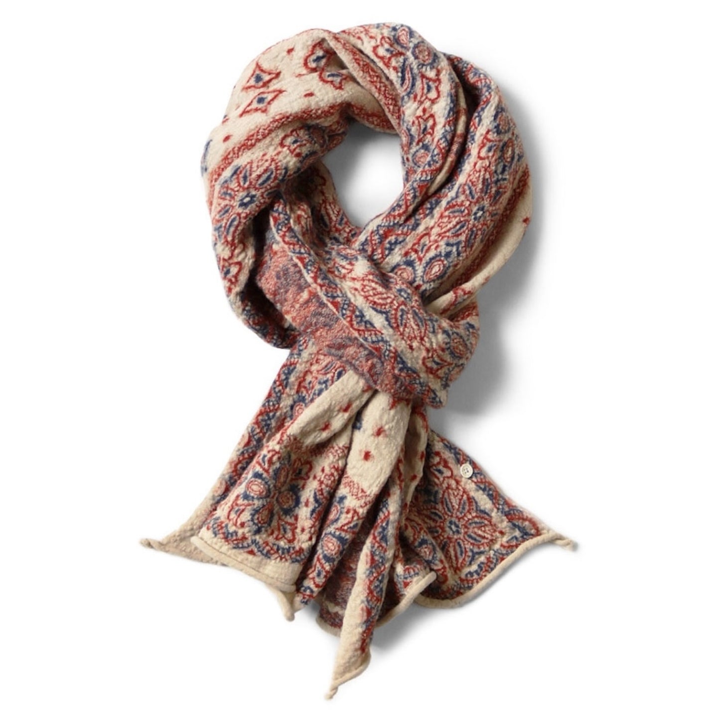 Kapital Colorful Big Felted Wool Bandana Muffler Scarf