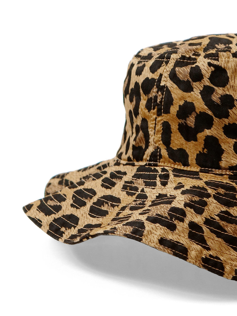Kapital Cotton Herringbone Leopard Pattern Bucket Tulip Hat