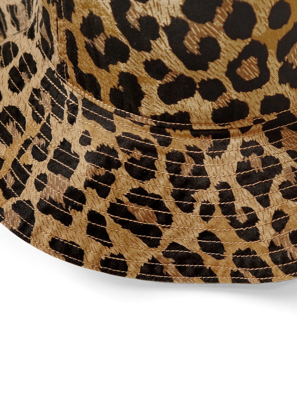 Kapital Cotton Herringbone Leopard Pattern Bucket Tulip Hat