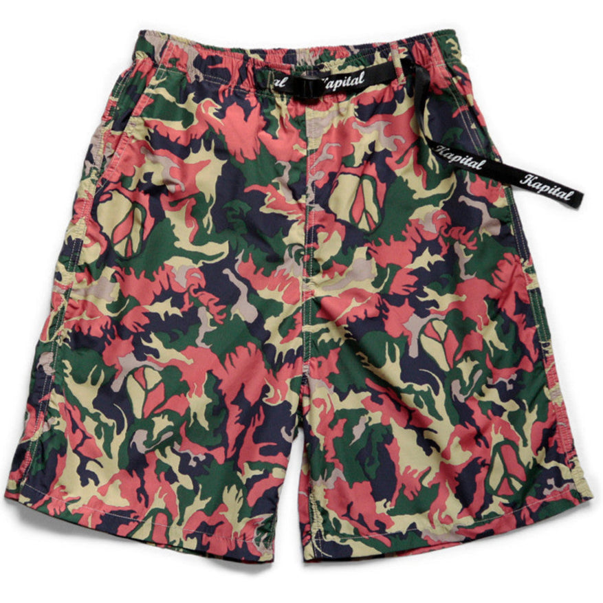 Kapital Quick-Drying Taffeta Piece Camo Easy Shorts