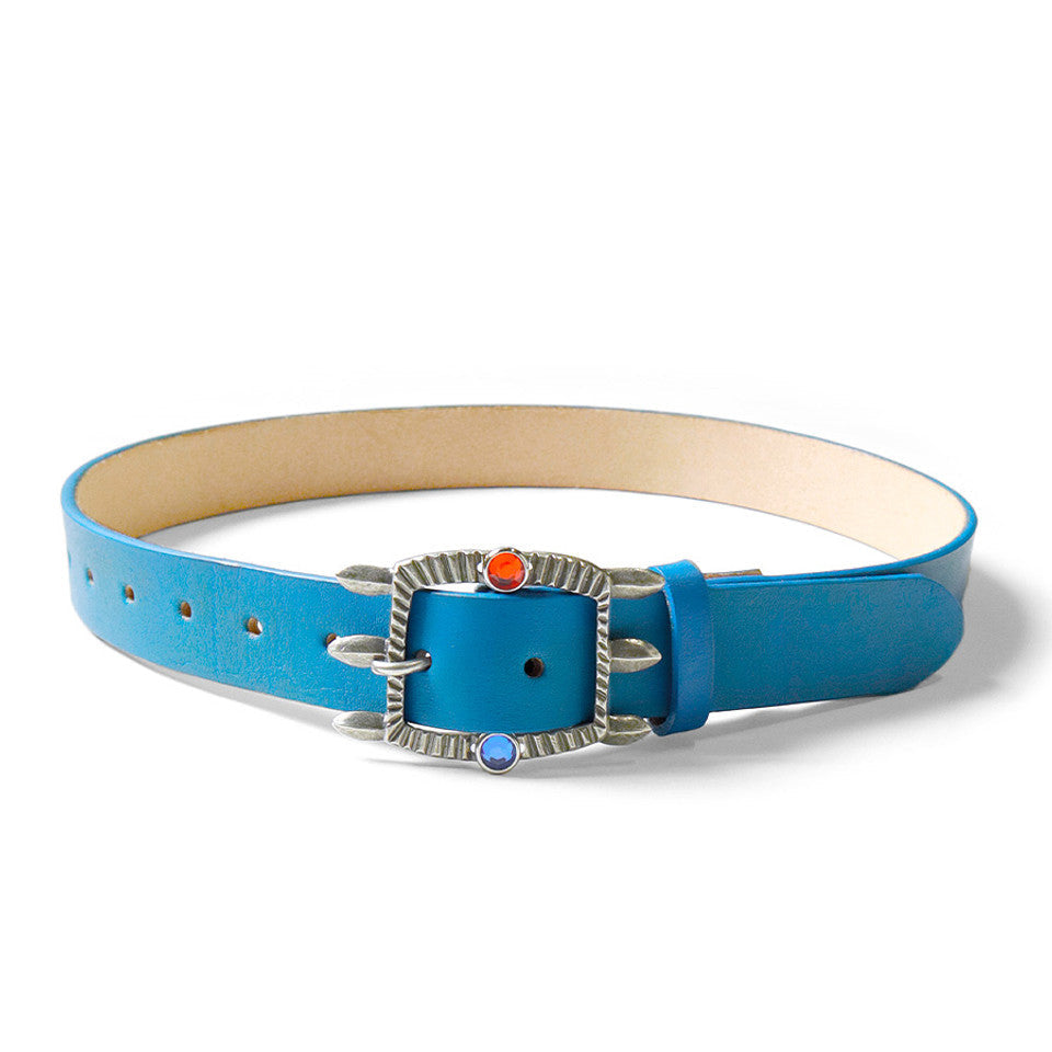 Kapital Oiled Leather Atlas Disco Buckle Belt