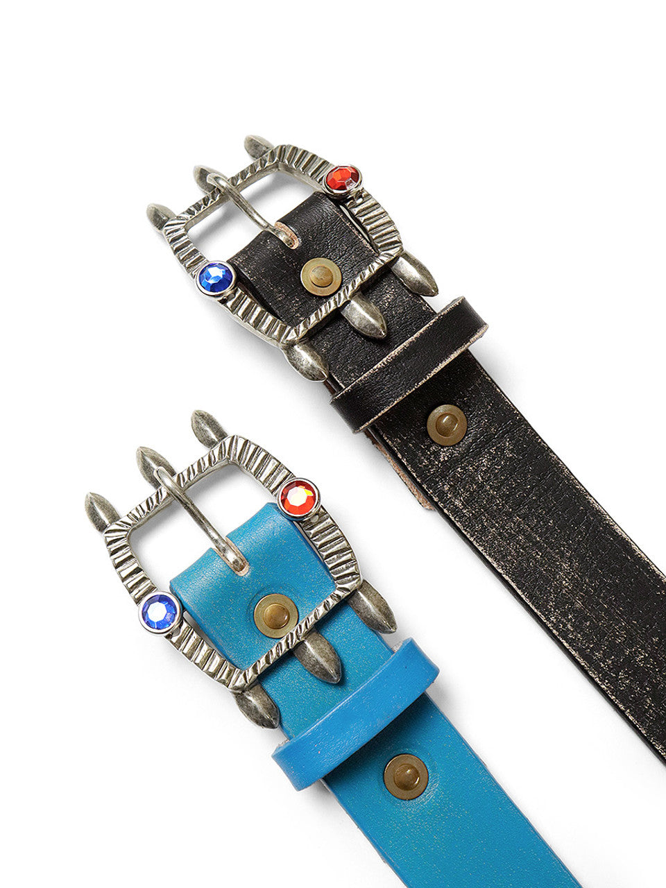 Kapital Oiled Leather Atlas Disco Buckle Belt