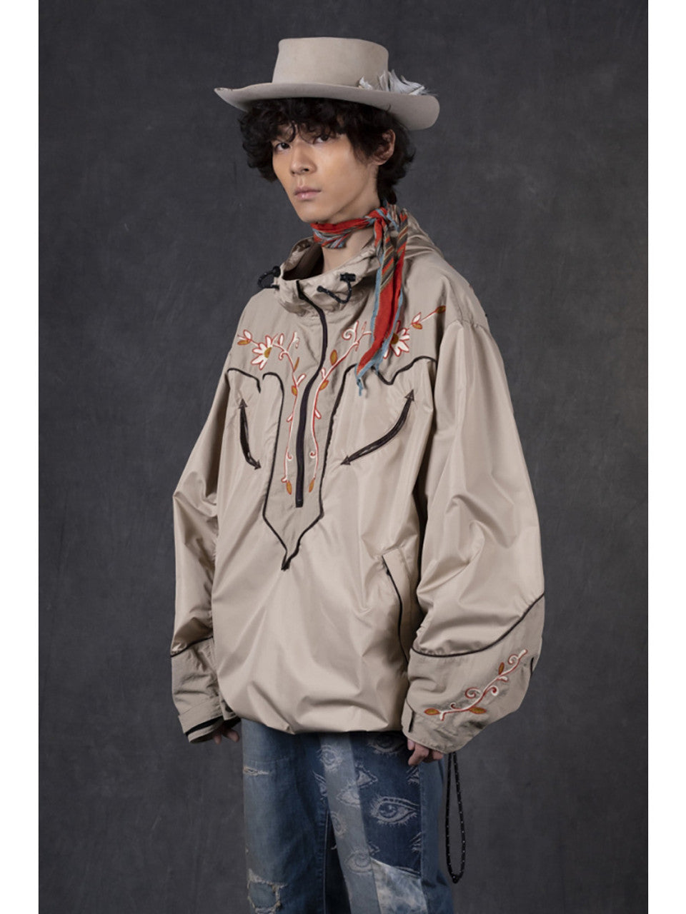 Kapital Poly Taffeta Tennessee Cornflower Parka