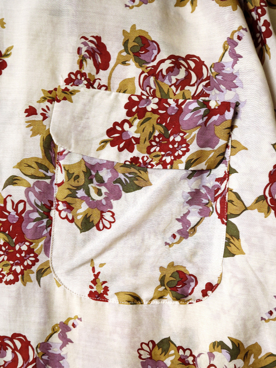 Kapital Silk Rayon Champetre Maria Pattern Drizzler Open Collar Shirt (Long Sleeves)