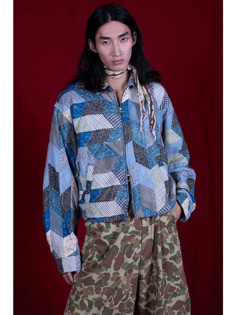 Kapital Yabane Cropped Quilted Patchwork Cotton and Linen-Blend Jacket